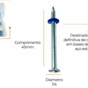 PINO LISO 1/4X45 P HP - Cód. 460188 - 100 PC